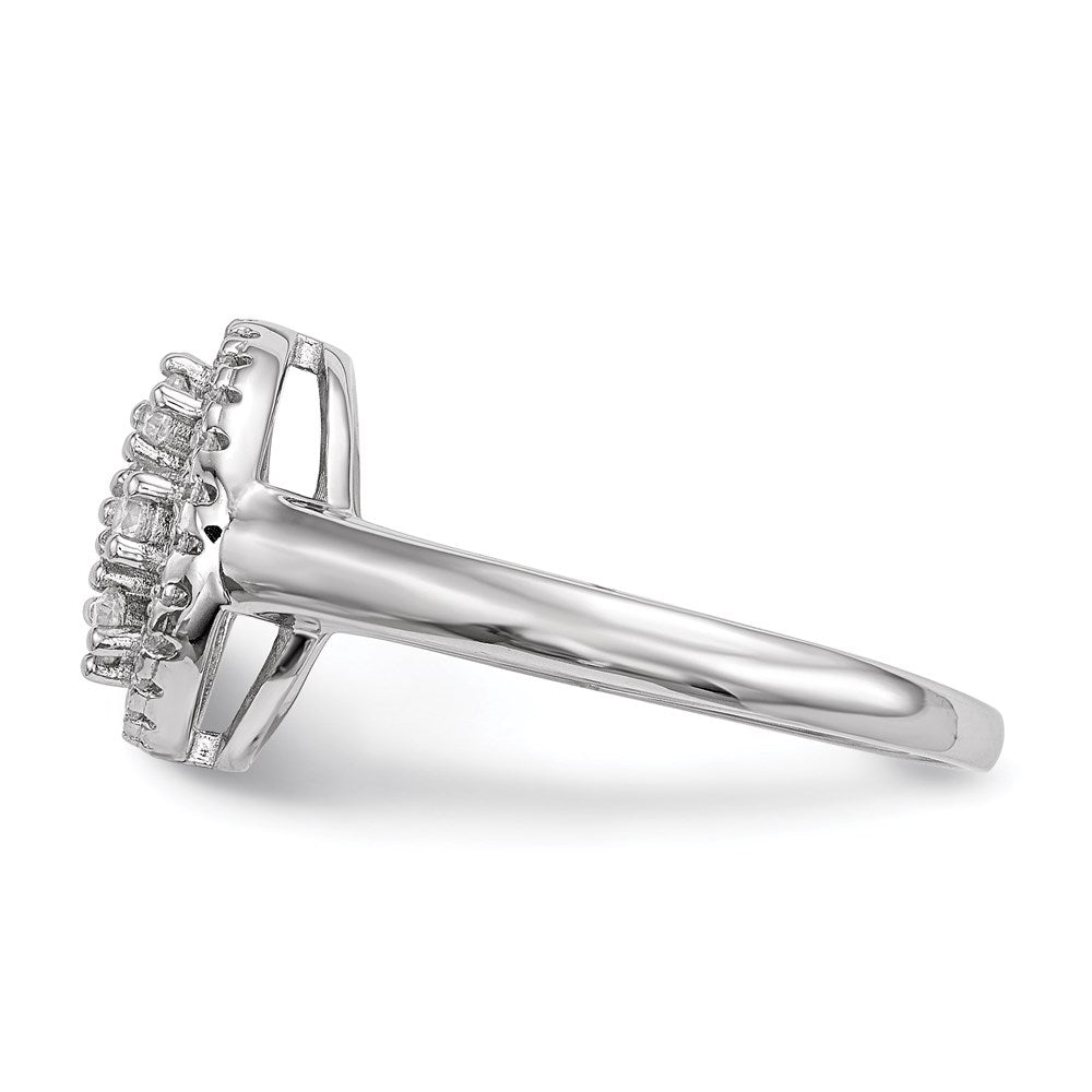 SS Rhodium-Plated CZ Brilliant Embers Ring