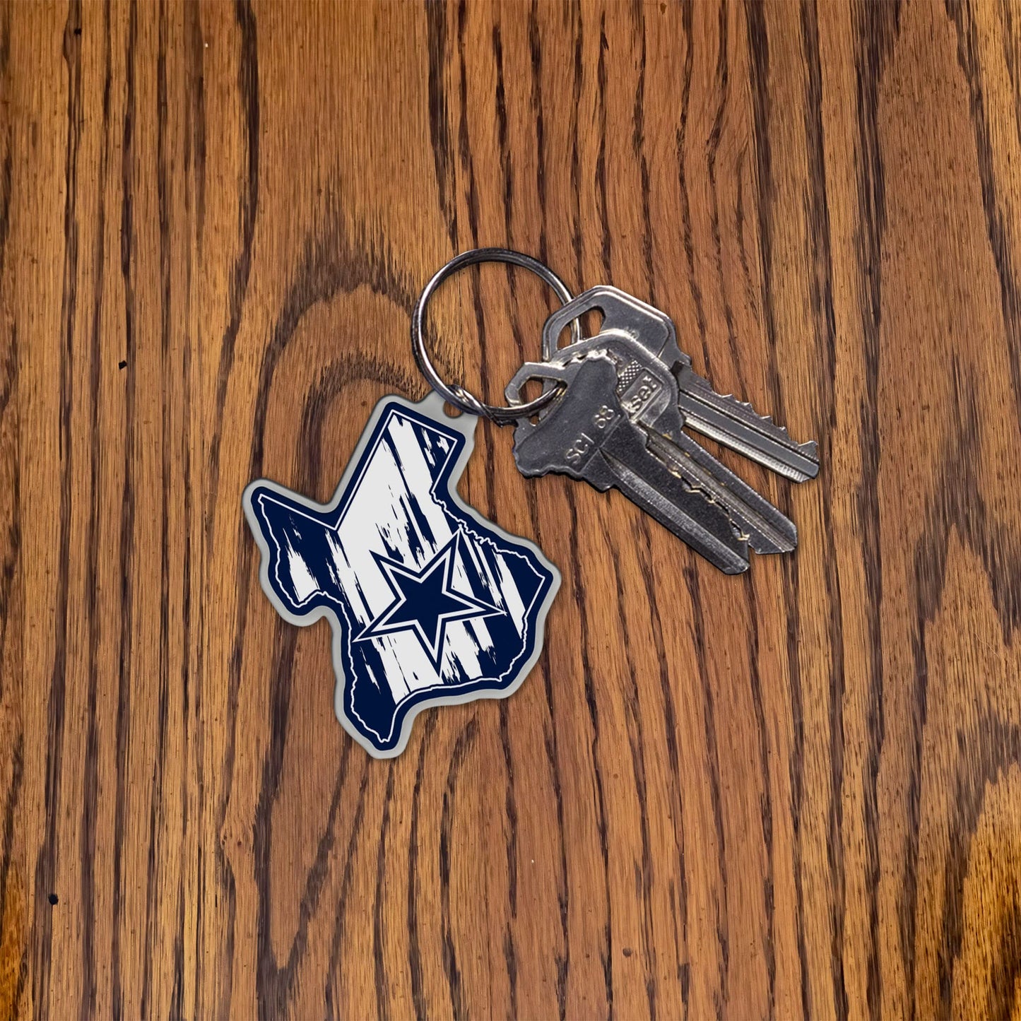 Baltimore Ravens Metal Keychain State Shaped