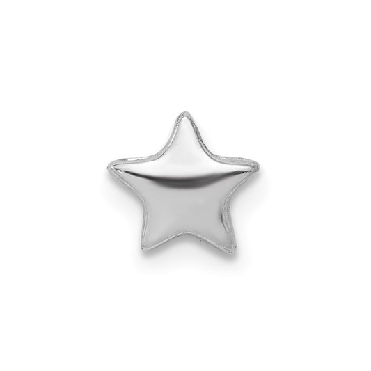Silver Notes Sterling Silver Rhodium plated Star Slide Charm