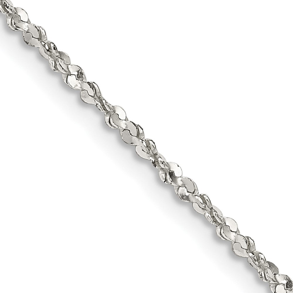 Sterling Silver 1.6mm Twisted Serpentine Chain 24 Inches