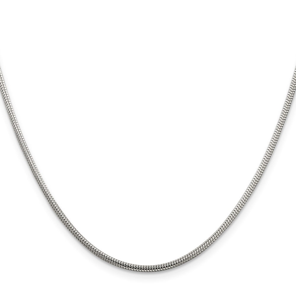 Sterling Silver 2mm Round Snake Chain 22 Inches
