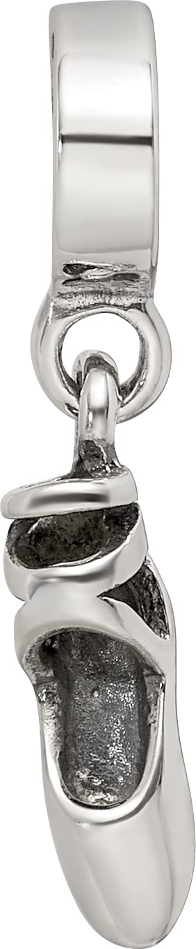 Sterling Silver Reflections Ballet Slipper Dangle Bead
