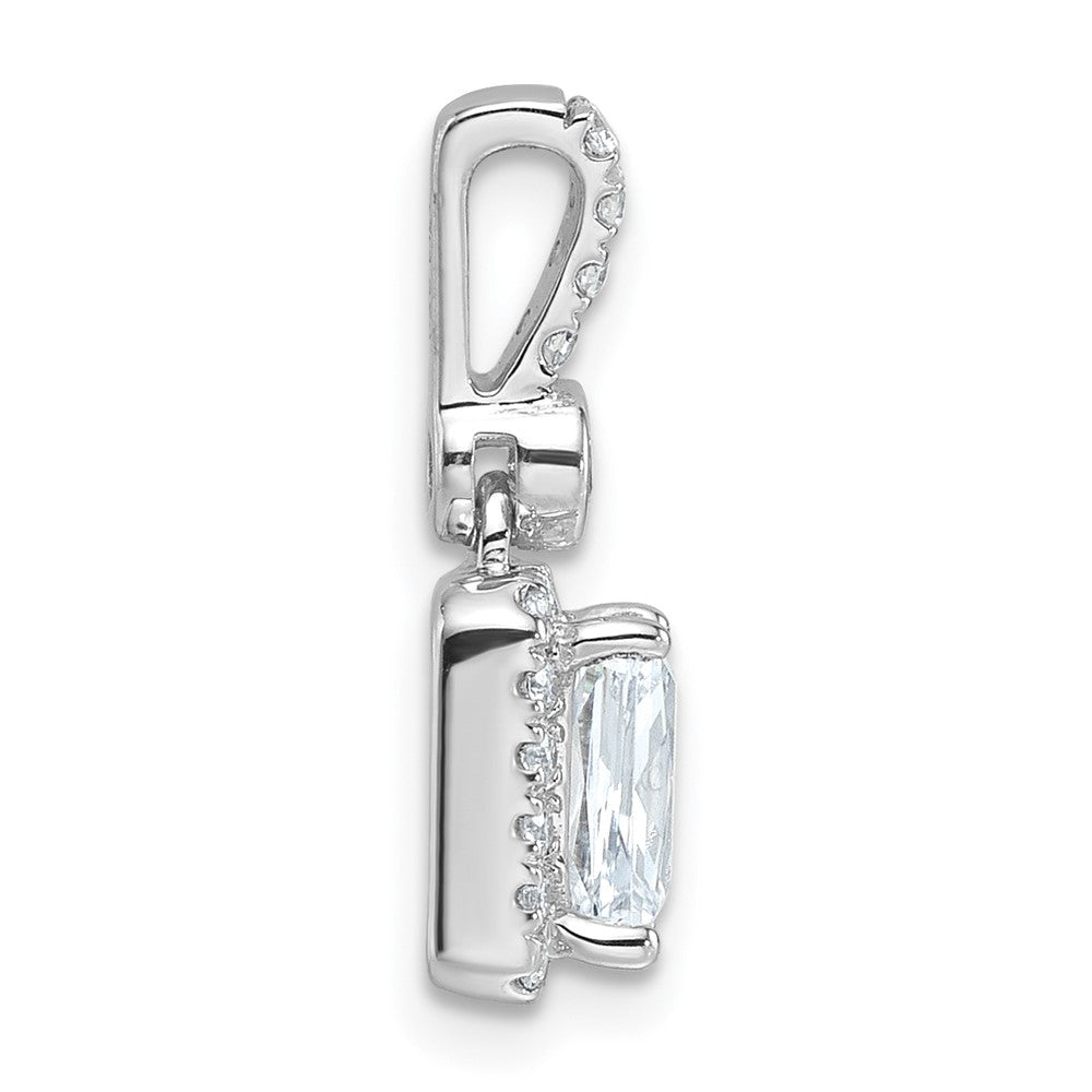 14kw Lab Grown Diamond 0.75ctw Radiant VS/SI+ G+ Necklace