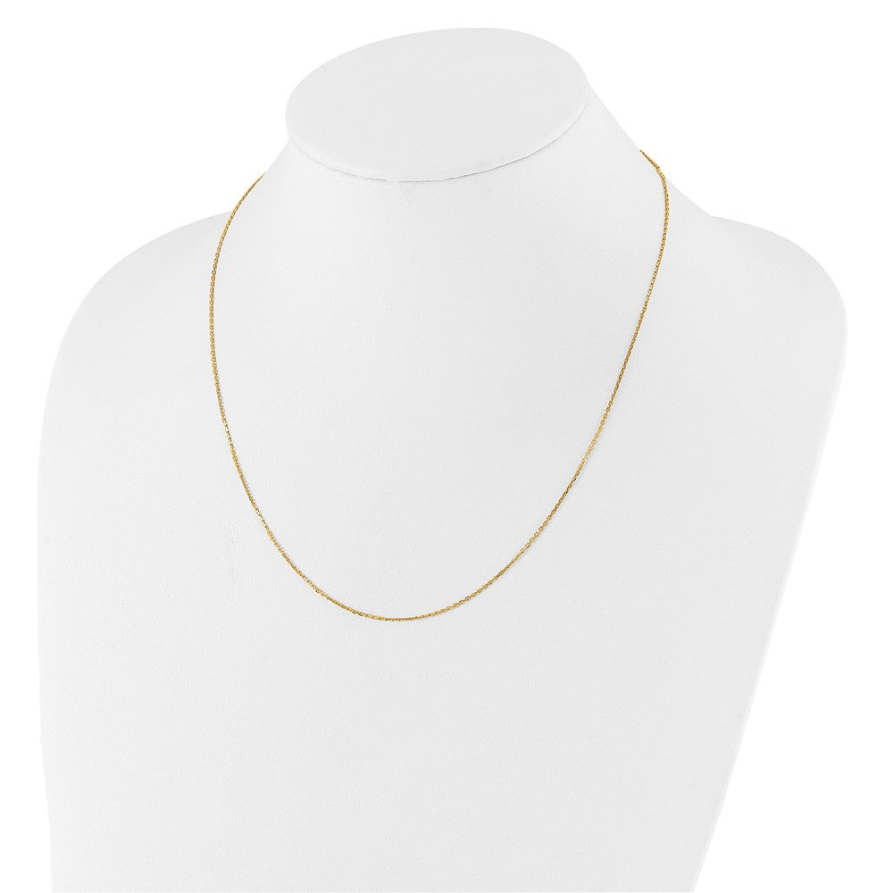 14k 1.1mm D/C Square Cable 1in+1in Adjustable Chain