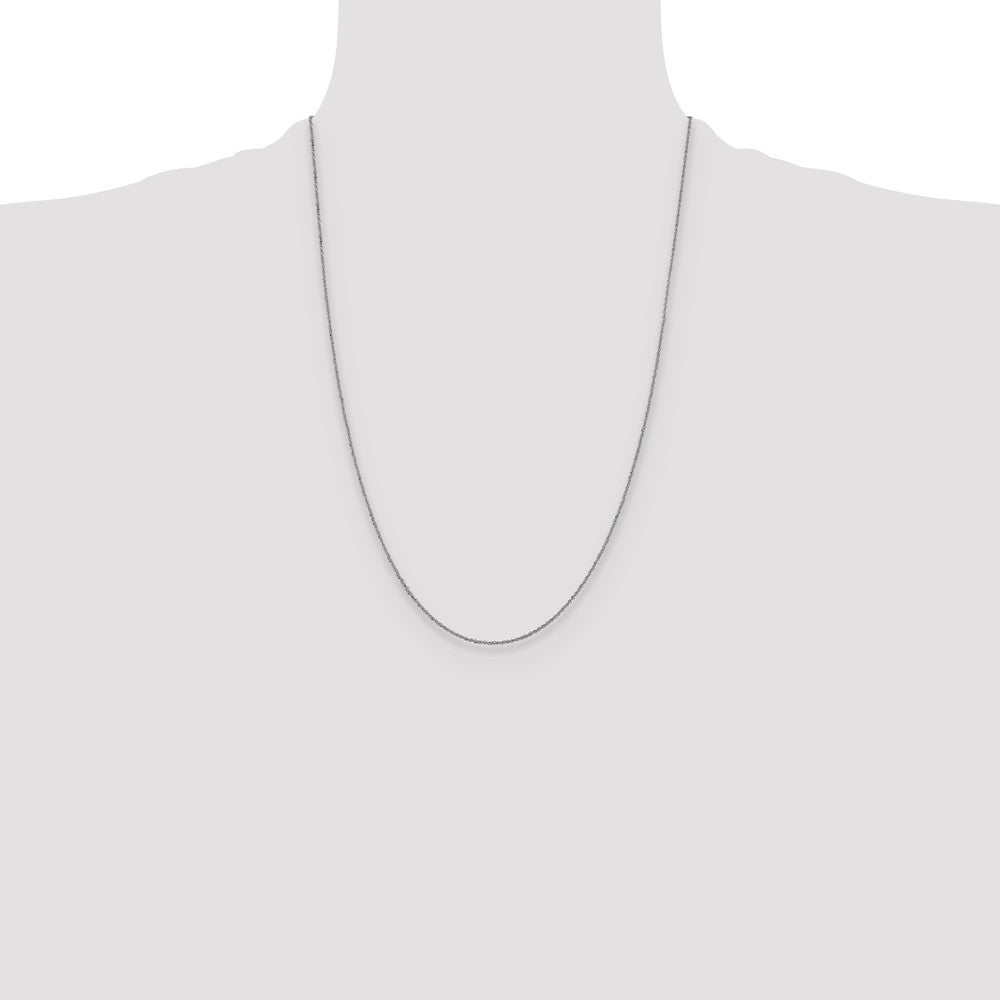 14K White Gold 1mm Sparkle Singapore Chain