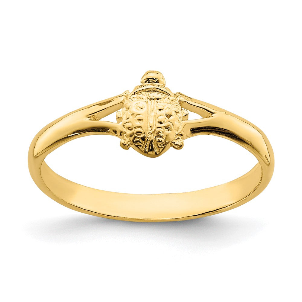 14k Ladybug Baby Ring Size 1
