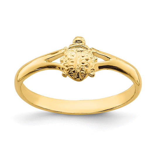 14k Ladybug Baby Ring Size 1