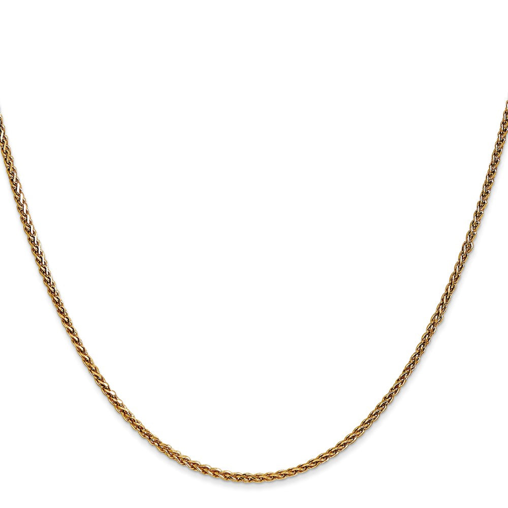 14K 22 inch 1.7mm Diamond-cut Spiga with Lobster Clasp Chain