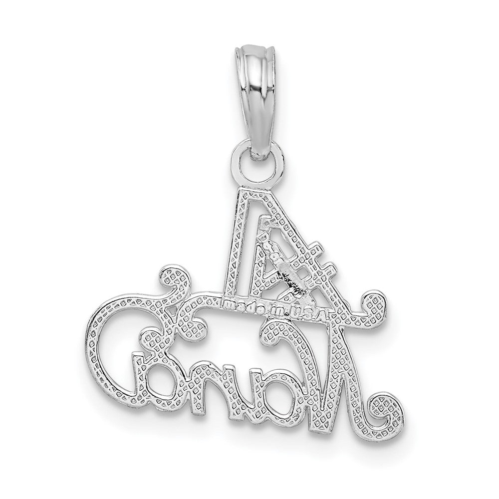 De-Ani Sterling Silver Rhodium-Plated Polished #1 NANA Pendant
