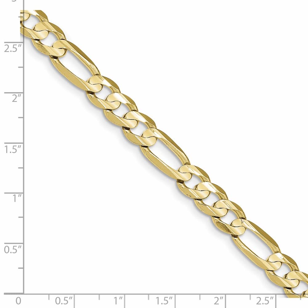 10k 7.5mm Concave Open Figaro Chain