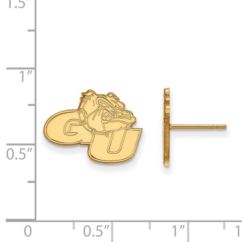 Logoart Sterling Silver Gp Gonzaga University Small Post Earrings