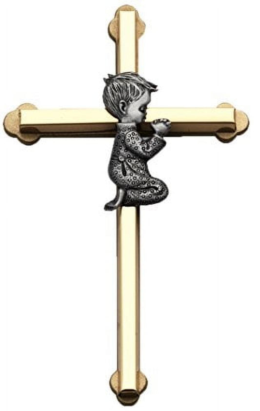 Cathedral Art NC100BTT Praying Baby Boy Wall Cross, 6-Inch High