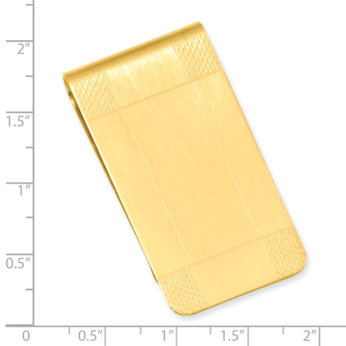 Gold-plated Kelly Waters Satin Patterned Corner Money Clip GL8737