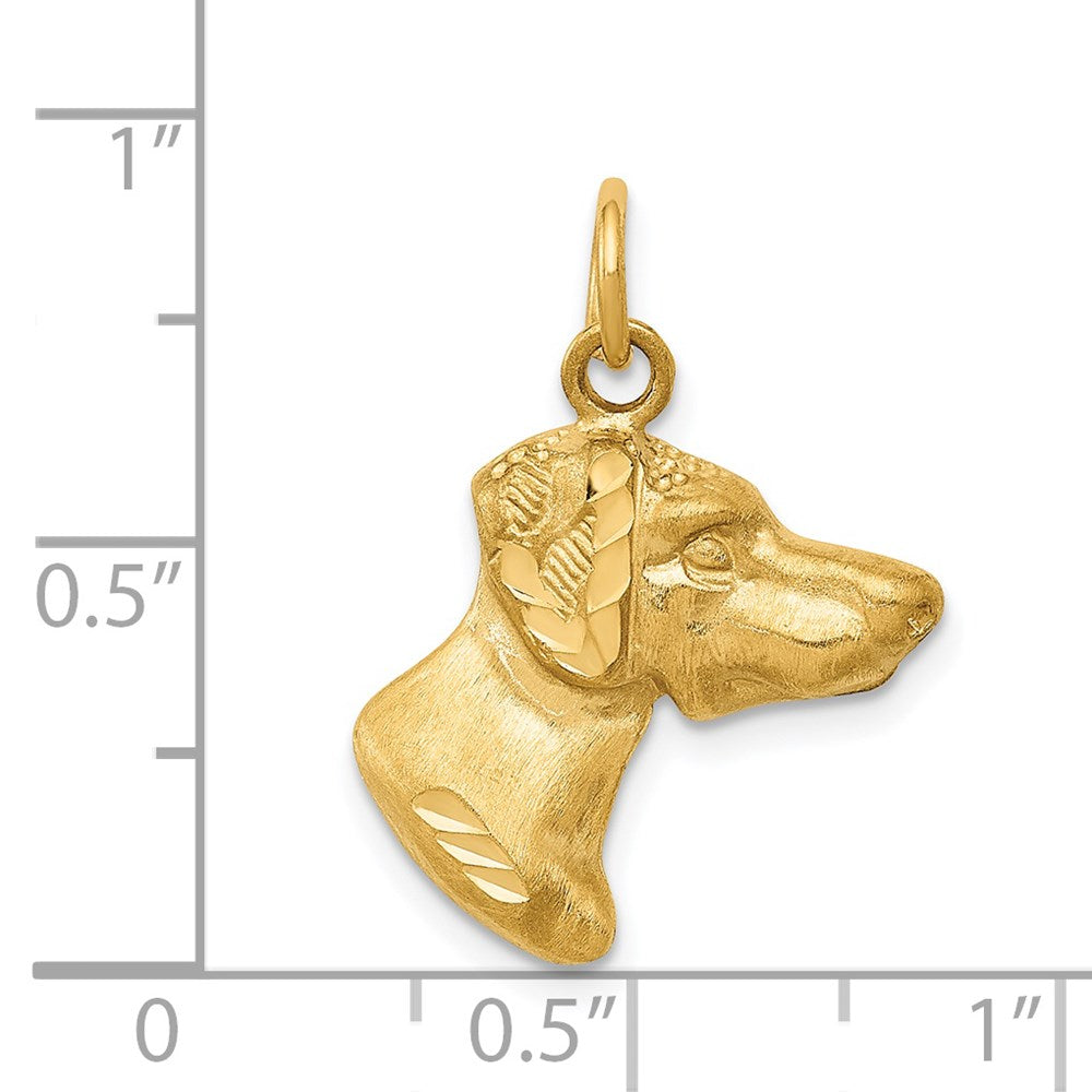 14K Dog Charm Yellow Gold