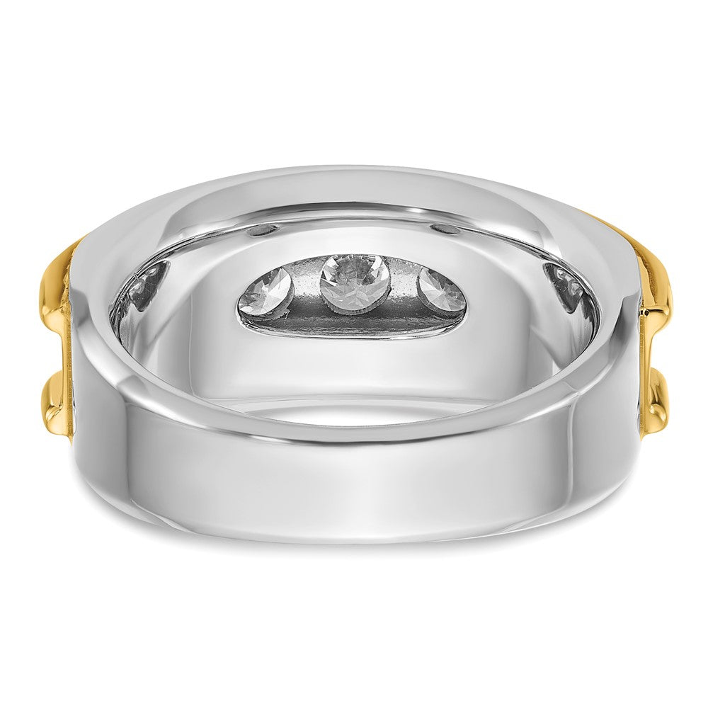 IBGoodman 14k Two-tone 2 carat Lab Grown Diamond VS/SI+ G+ Complete Men's Ring