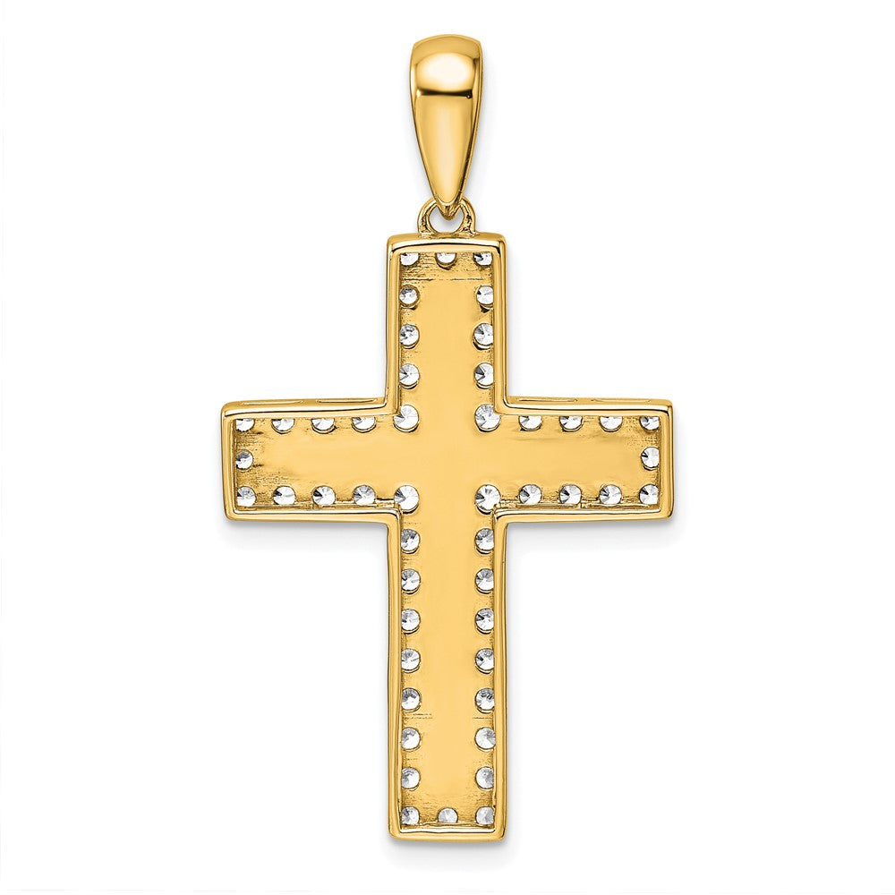 True Origin 14k 1 carat Lab Grown Diamond VS D E F Cross Pendant