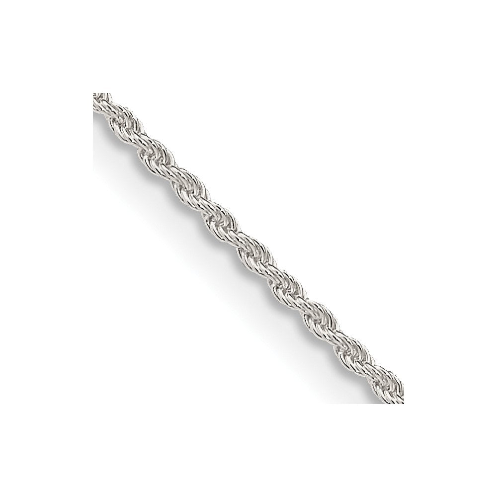 Sterling Silver 1.3mm Solid Rope Chain 26 Inches