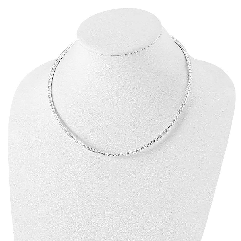Sterling Silver 4mm Round Cubetto 18in Necklace 18 Inches