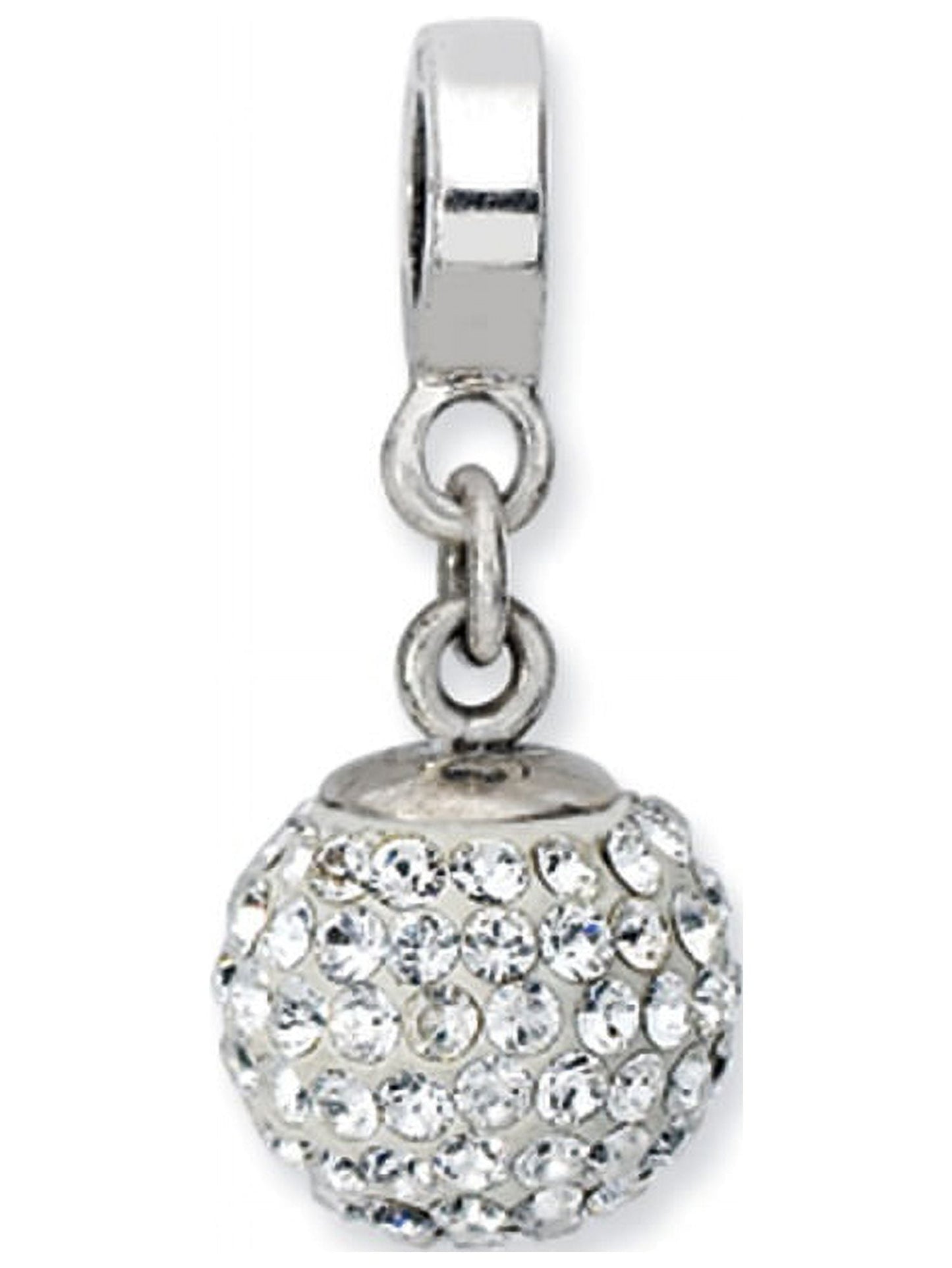 Sterling Silver Reflections April Preciosa Crystal Ball Dangle Bead
