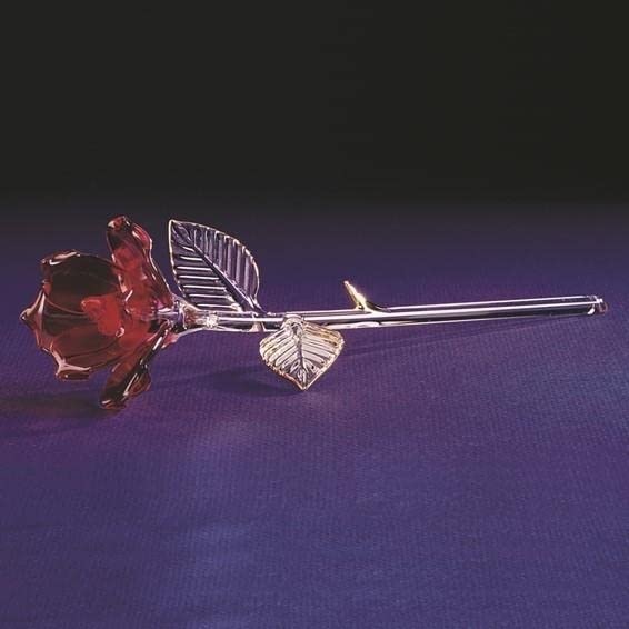 Red Rose Glass Figurine