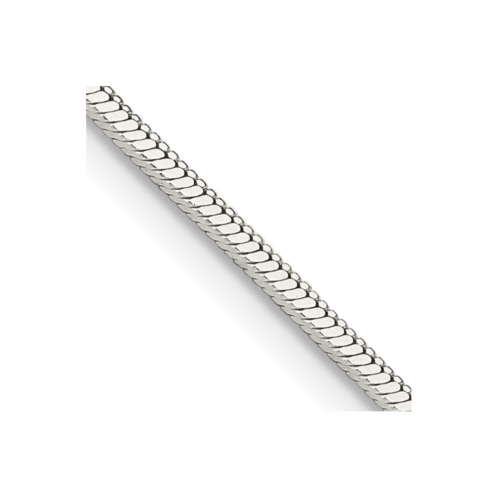 Sterling Silver 1.25mm Square Snake Chain 18 Inches