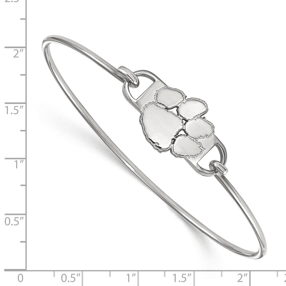 Women's Clemson Tigers Sterling Silver Wire Bangle
