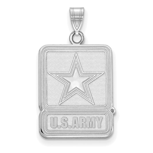 Sterling Silver Small United States Army Logo Pendant