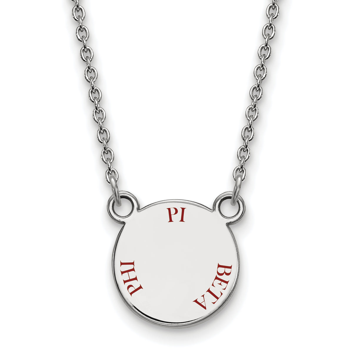 LogoArt SS014PBP-18 Sterling Silver Pi Beta Phi Extra Small Enameled Pendant with Necklace
