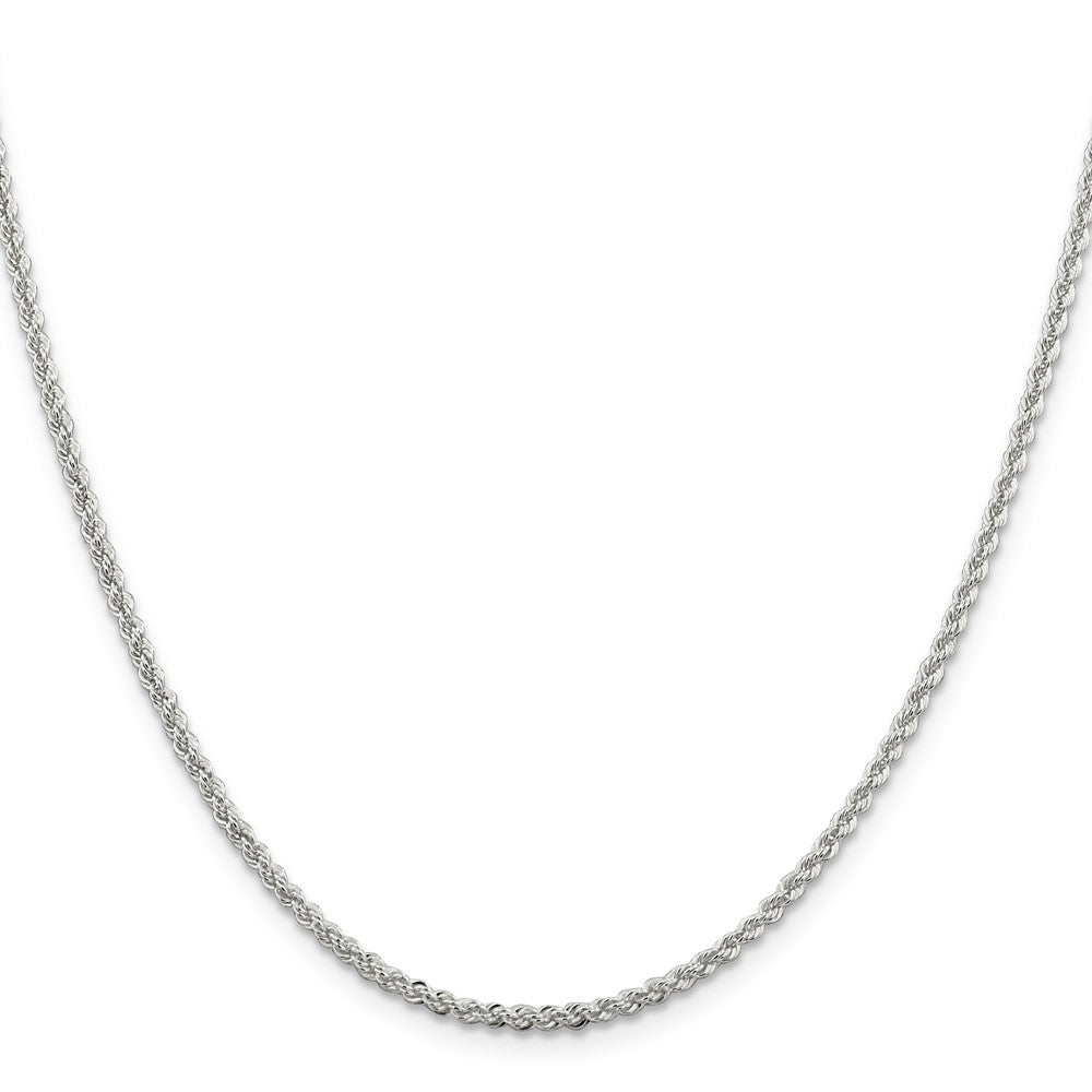 Sterling Silver 2.3mm Solid Rope Chain 26 Inches