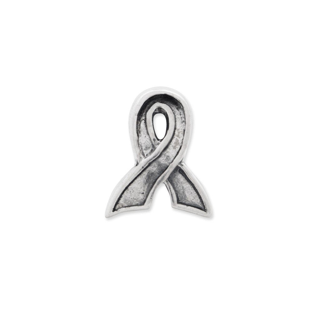 Sterling Silver Reflections Awareness Ribbon Bead
