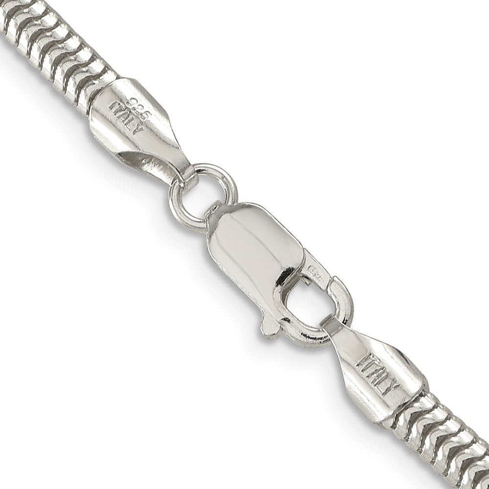 Sterling Silver 4mm Round Snake Chain 28 Inches
