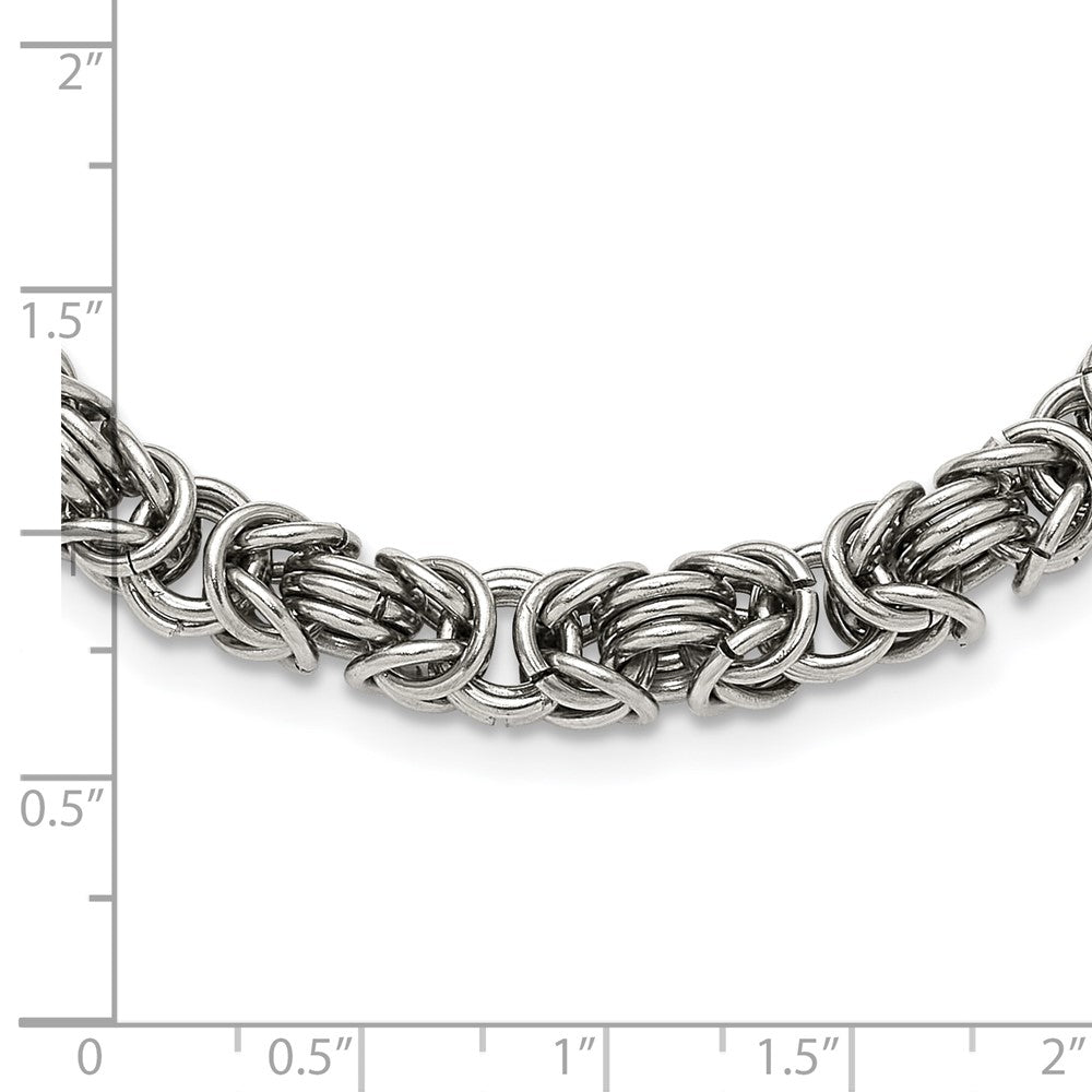 Stainless Steel Polished Fancy Link 18in Necklace