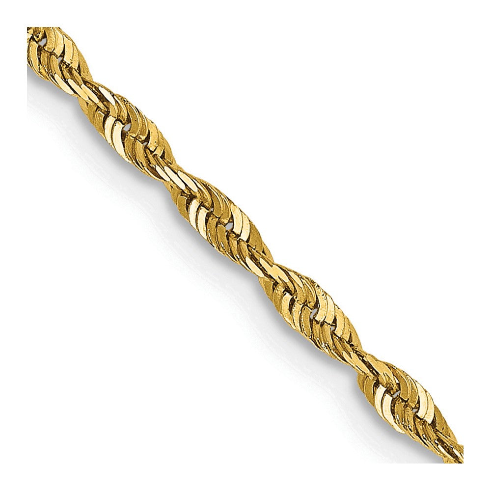 14K 22 inch 2mm Ultra Diamond-cut Rope with Lobster Clasp Chain