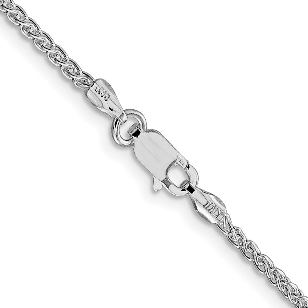 Sterling Silver Rhodium-plated 1.75mm Round Spiga Chain 30 Inches
