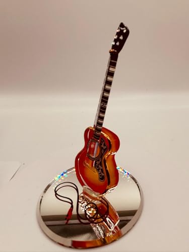 Glass Baron Cherry Acoustic Guitar Glass Figurine