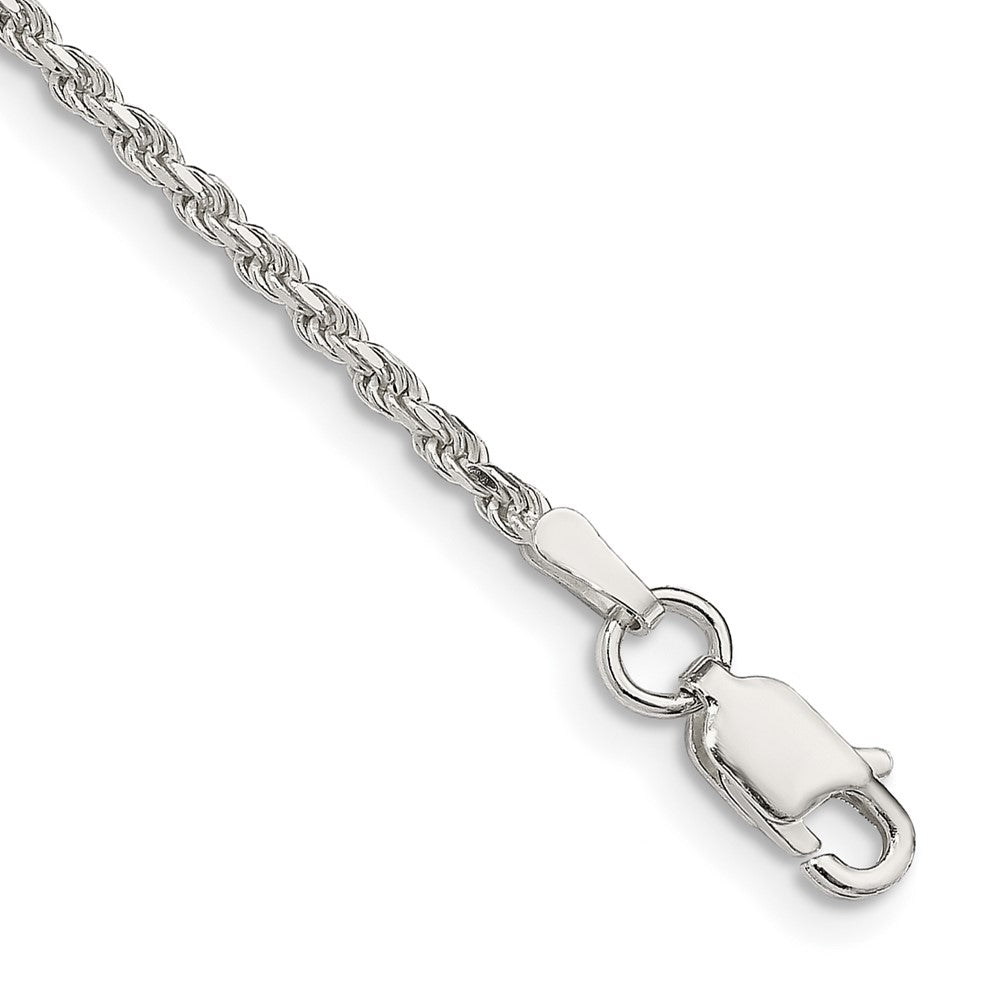 Sterling Silver 1.85mm Diamond-cut Rope Chain 8 inches