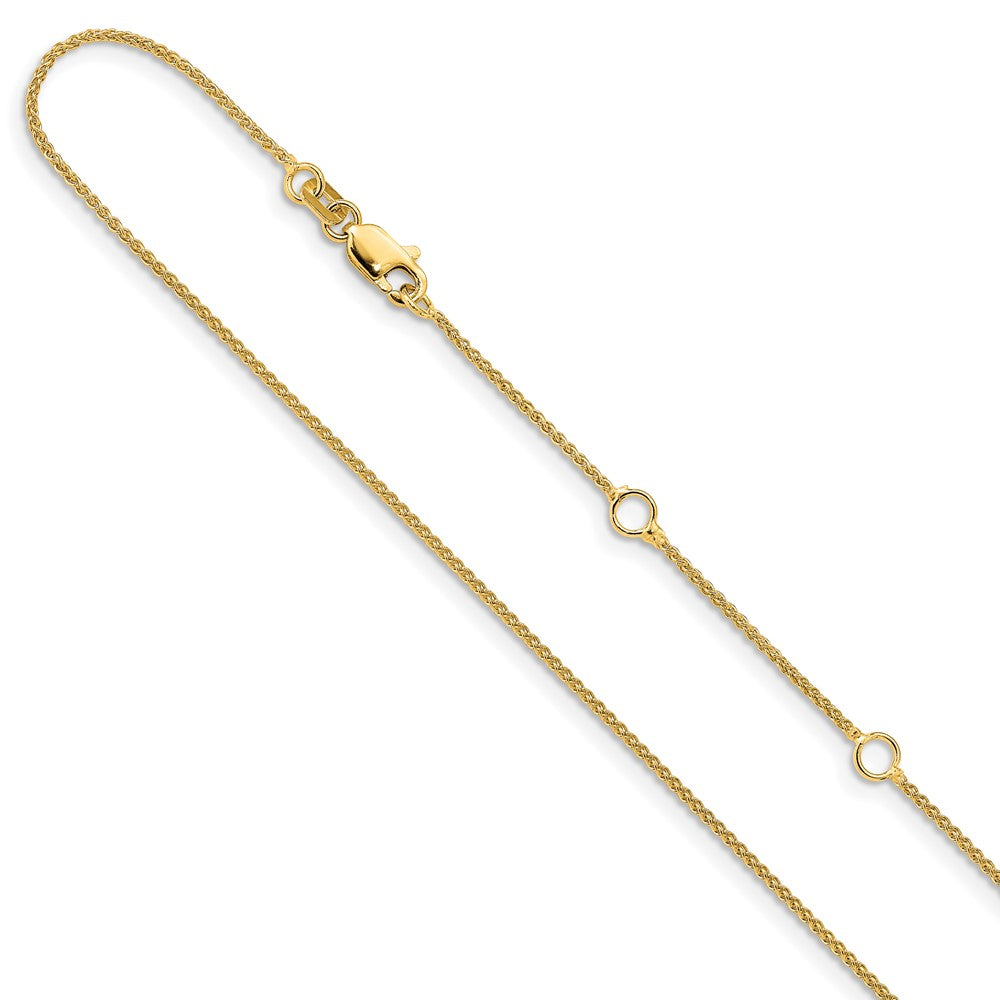 10k 1mm Baby Spiga 1in+1in Adjustable Chain