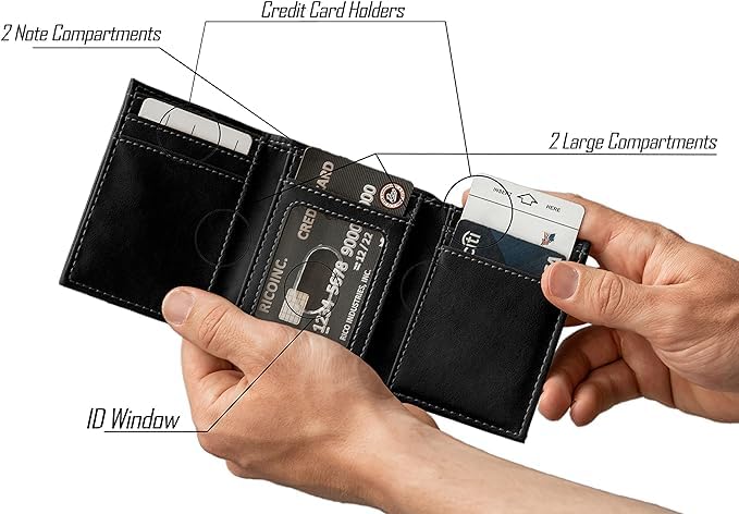 Cleveland NBA Cavaliers Laser Engraved Black Trifold Wallet