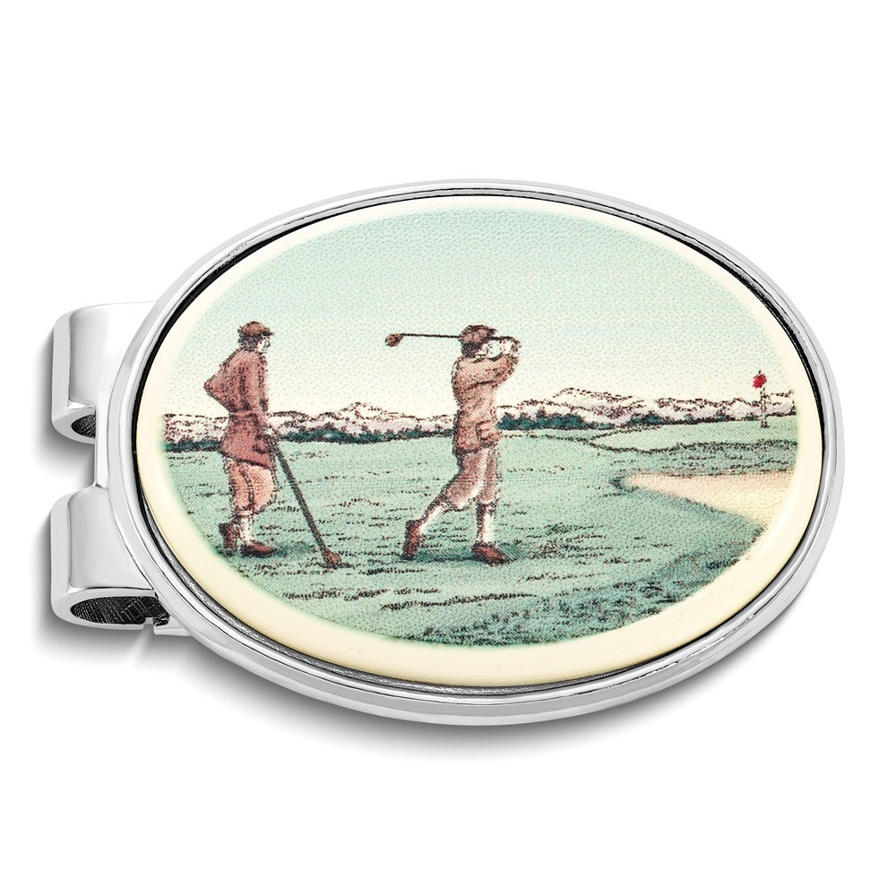 Barlow Designs Color Golfers Oval Money Clip