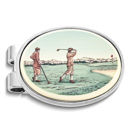 Barlow Designs Color Golfers Oval Money Clip