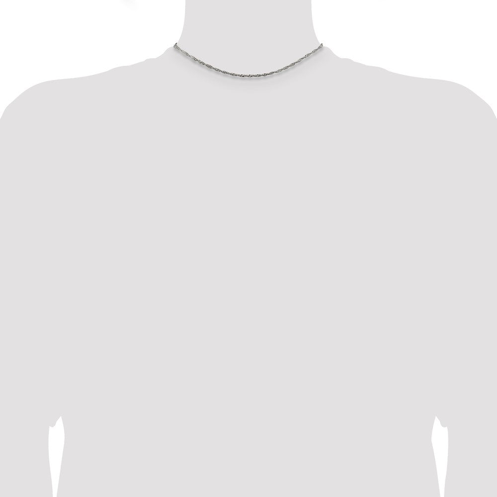 Sterling Silver 1.75mm Singapore Chain 14 Inches