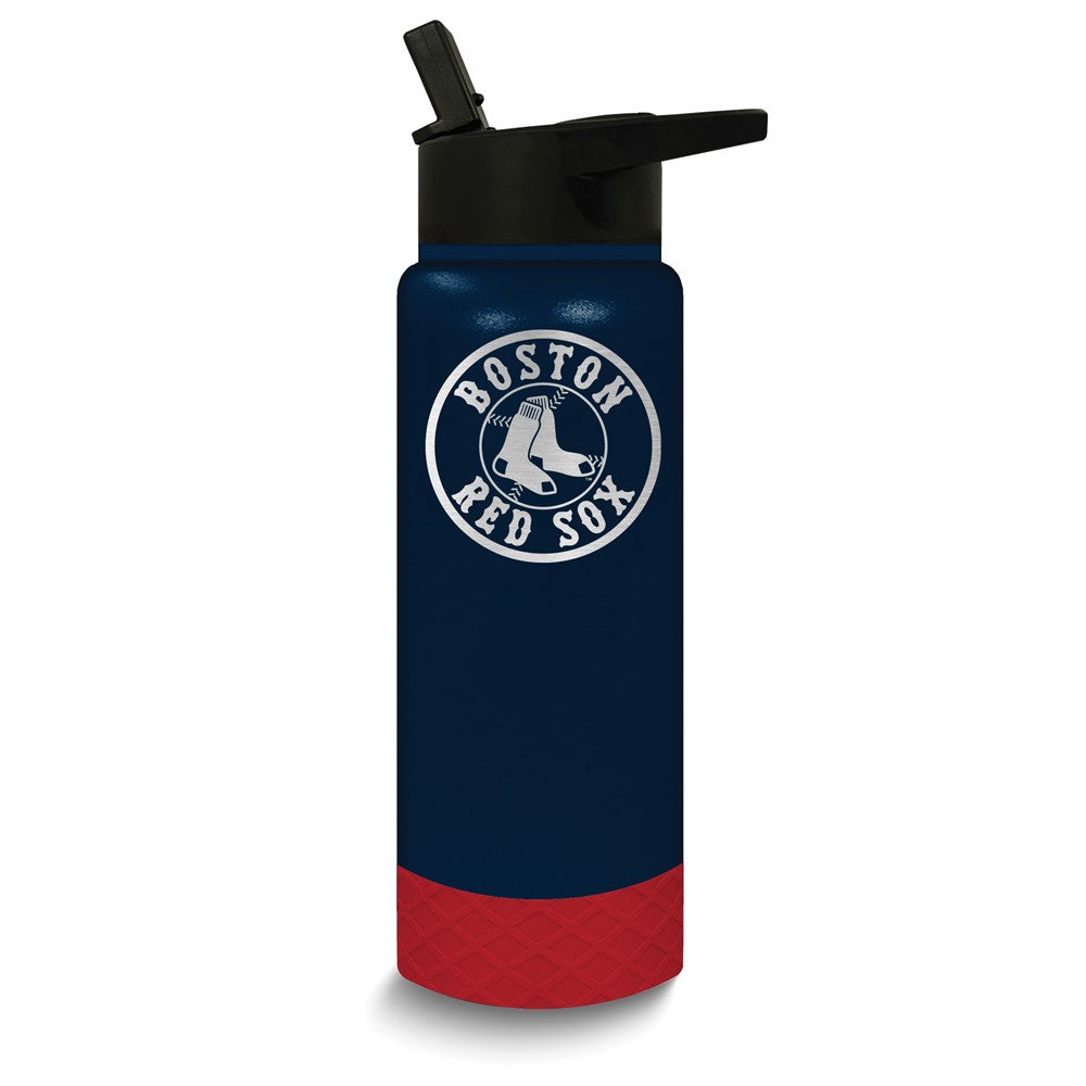 MLB Boston Red Sox Stainless Steel Silicone Grip 24 oz. Water Bottle