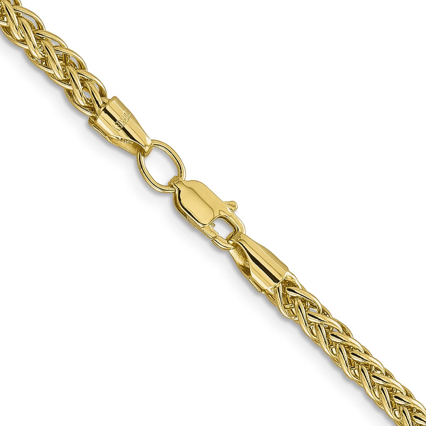Primal Gold 14 Karat Yellow Gold 4.30mm Semi-solid 3-Wire Wheat Chain