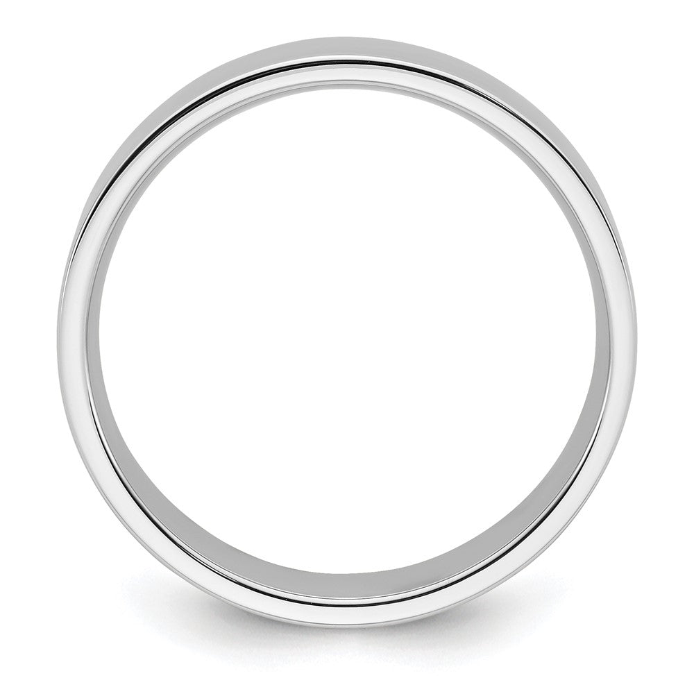 10k White Gold 6mm Standard Weight Flat Comfort Fit Wedding Band Size 11