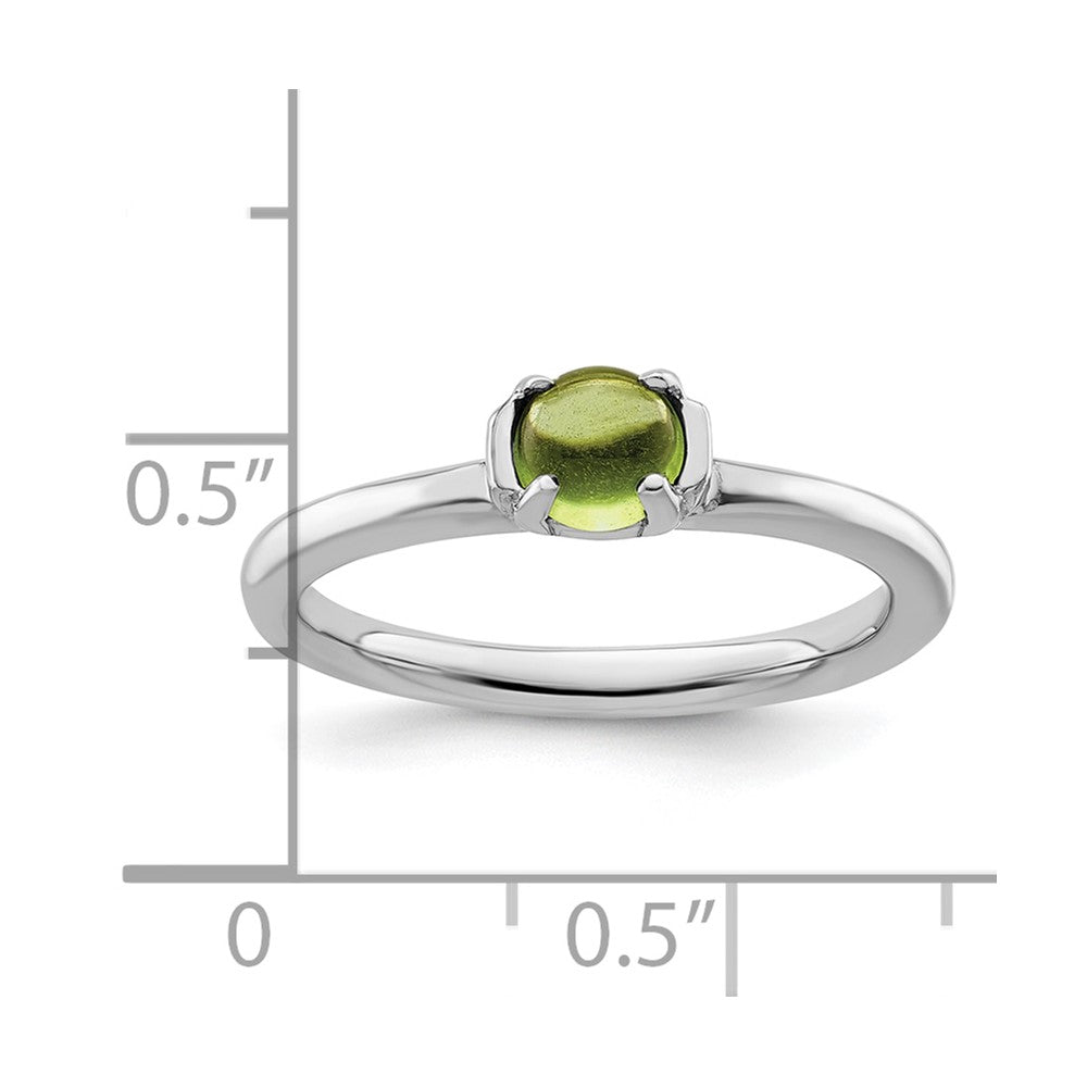 Sterling Silver Stackable Expressions Polished Peridot Ring Size -10