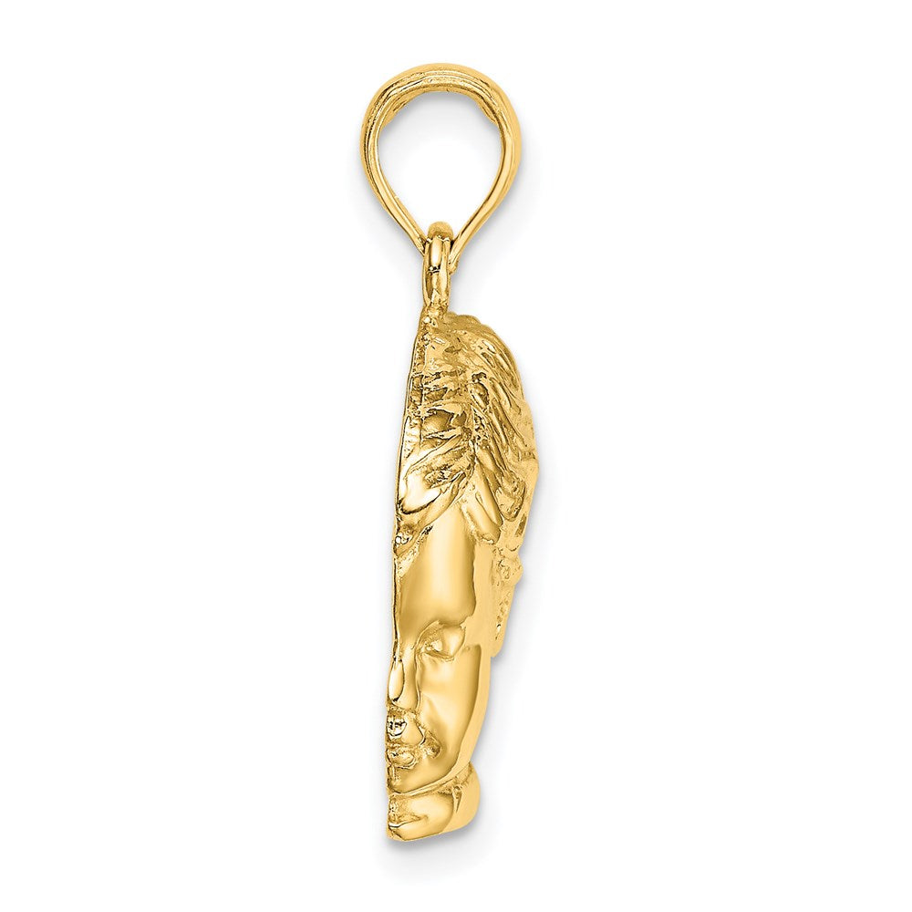 14k Gold Boy Head Charm