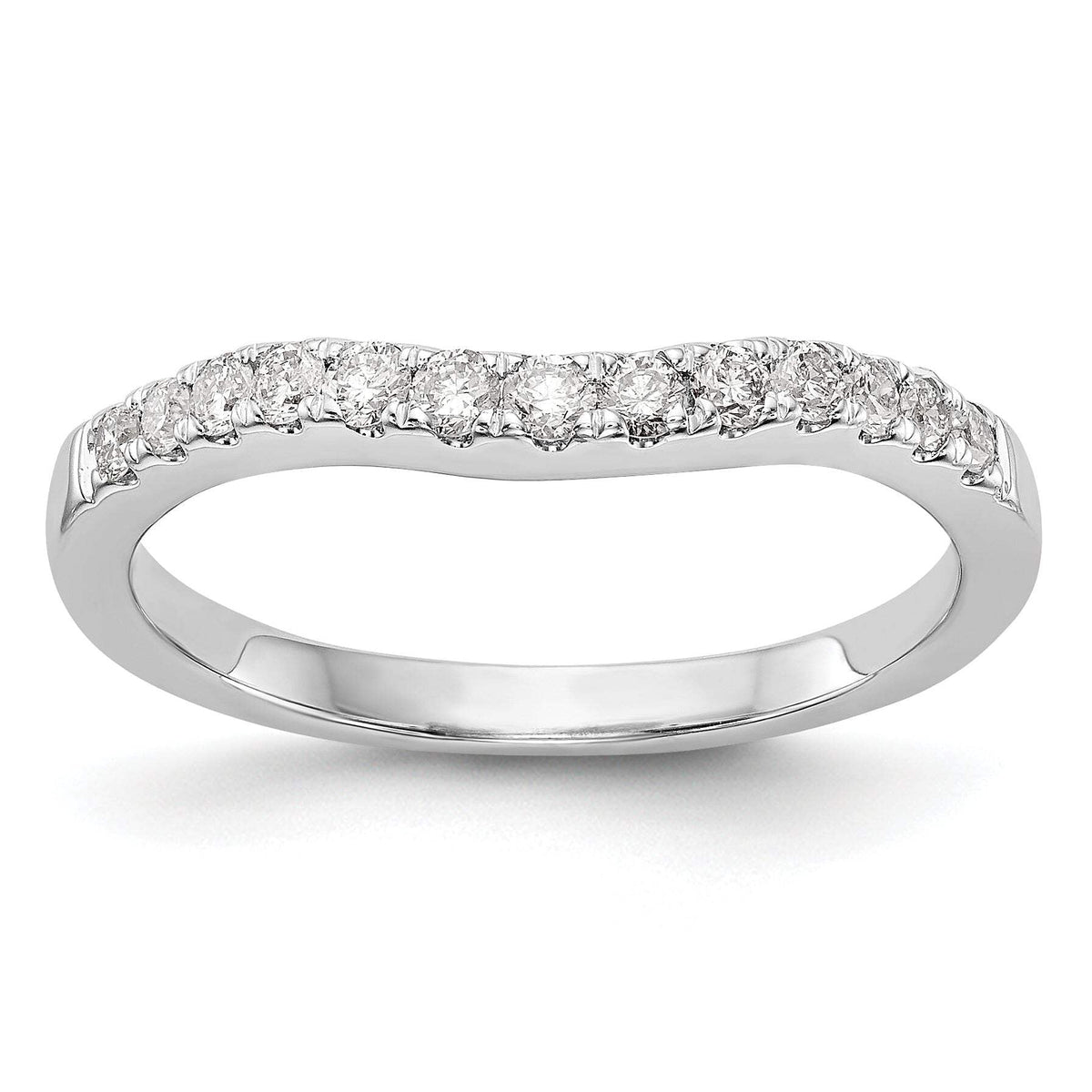 14k White Gold 1/3 carat Lab Grown Diamond VS/SI+ G+ Complete Wedding Band