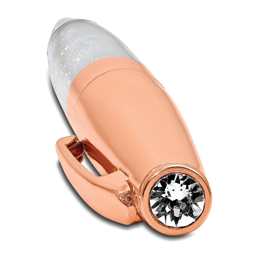 Luxury Giftware by Jere Rose-tone Clear Crystal Filled Ballpoint Pen