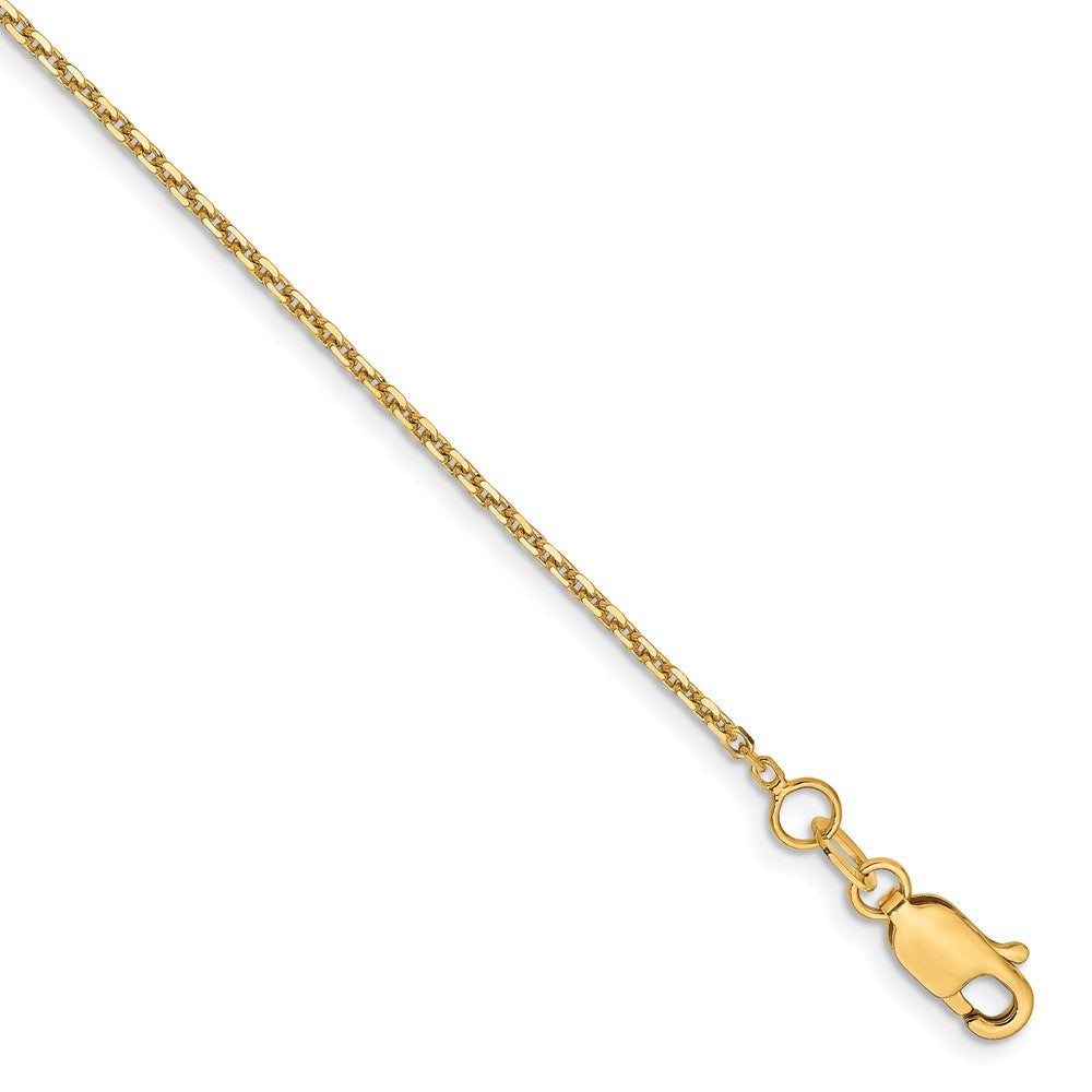 14K 1.4 mm Diamond-cut Cable Chain