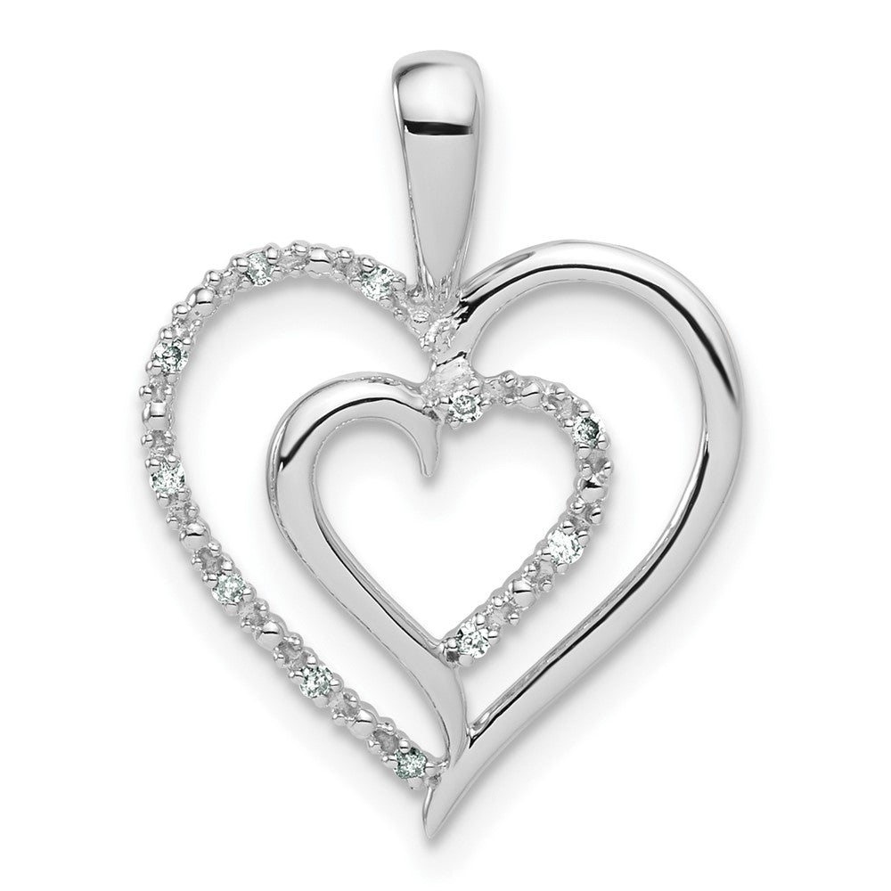 10kw Diamond Heart Pendant